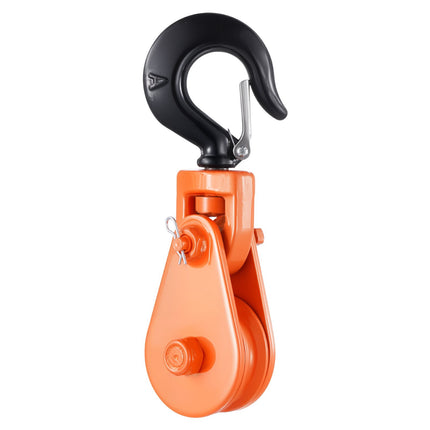 2 Ton Snatch Block Pulley, Swivel Hook, 3/8 in Rope