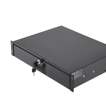 2U Rack Mount Drawer, Lockable, 19-Inch, 50 lb