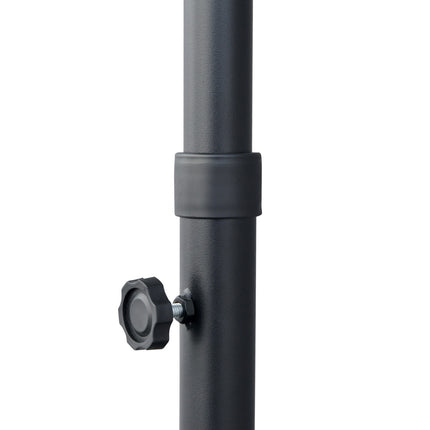 Half-round Balcony parasol 2x2m, Waterproof Dark grey