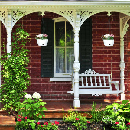 2 hanging baskets with water containers - M