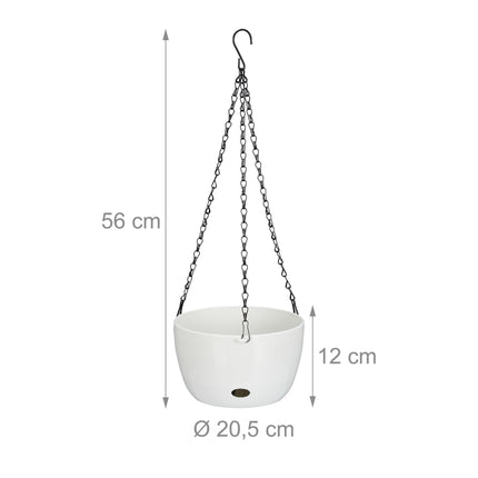 2 hanging baskets with water containers - M