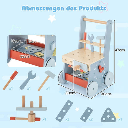 2-in-1 Baby Walker & Activity Center with Storage