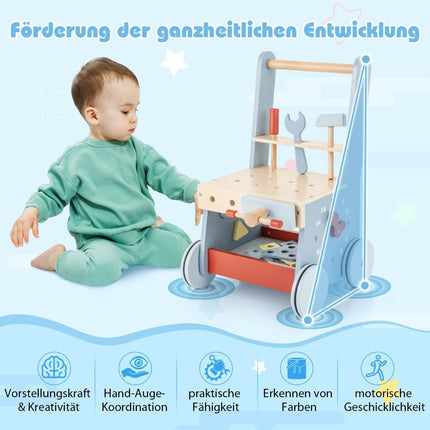 2-in-1 Baby Walker & Activity Center with Storage