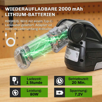 2-in-1 Cordless Hedge & Grass Shear, 7.2V, Rechargeable