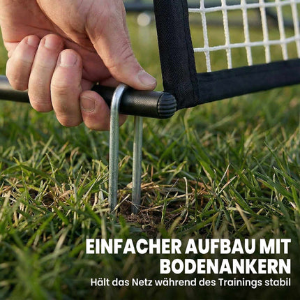 2-in-1 Foldable Soccer Rebounder, Black, 200 x 94 cm