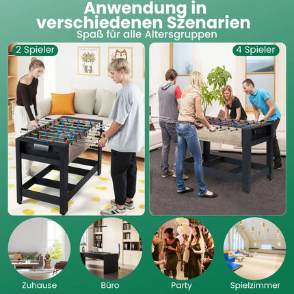 2-in-1 Foosball & Billiard Table – Compact, Stable Design