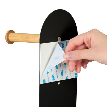 2-in-1 Freestanding Toilet Roll Holder, Bamboo & Metal