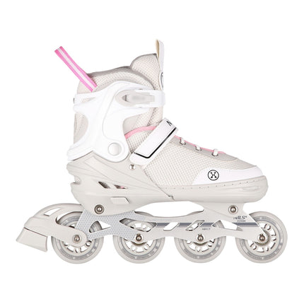 2-in-1 Grey-Pink Inline & Ice Skates, Size L (39-43)