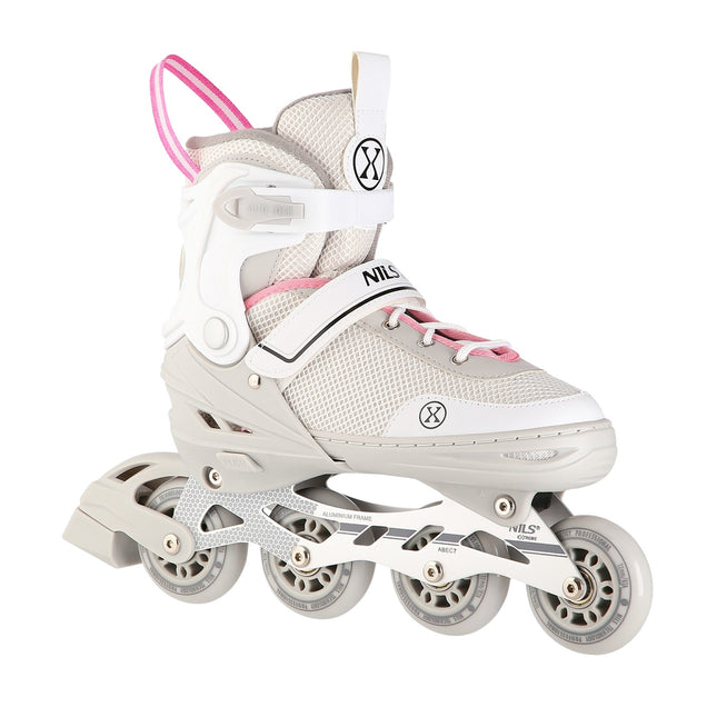 2-in-1 Grey-Pink Inline & Ice Skates, Size S (29-33)