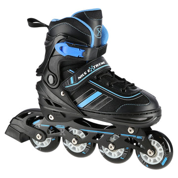 2-in-1 Inline & Ice Skates, Black/Blue, Size M (34-38)