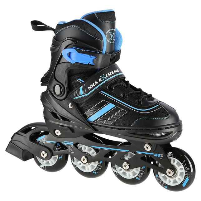 2-in-1 Inline & Ice Skates, Black/Blue, Size M (34-38)