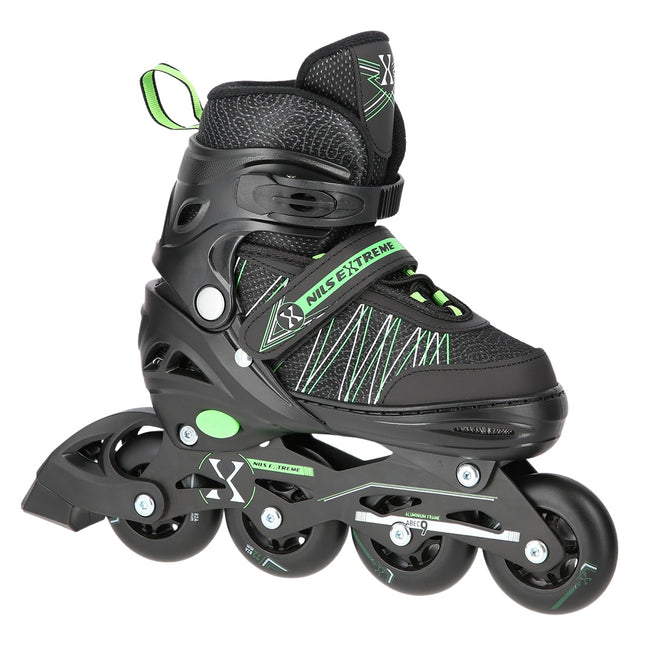 2-in-1 Inline & Ice Skates, Black/Green, Size M (35-38)