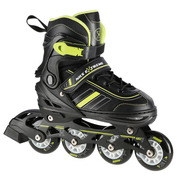 2-in-1 Inline & Ice Skates, Black/Lime, Size M (34-38)