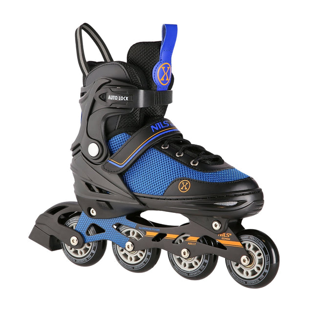 2-in-1 Inline & Ice Skates, Black-Orange, Size L (39-43)