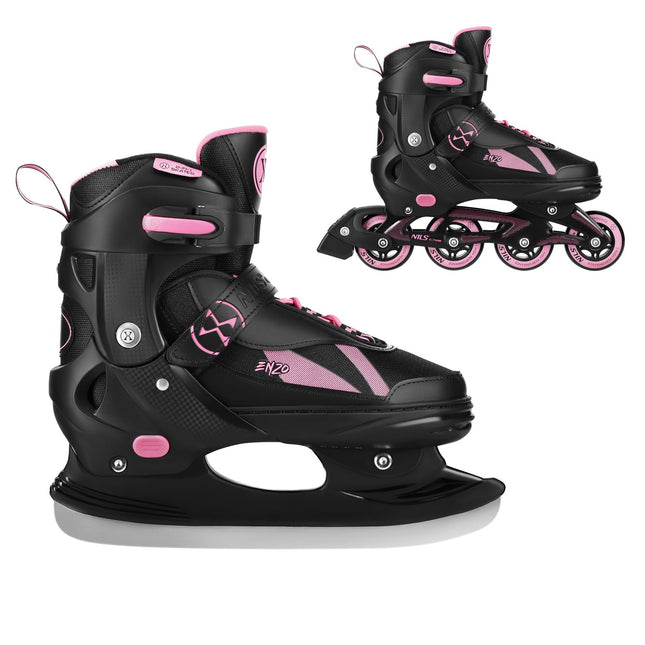 2-in-1 Inline & Ice Skates, Pink, Size S (32-35)