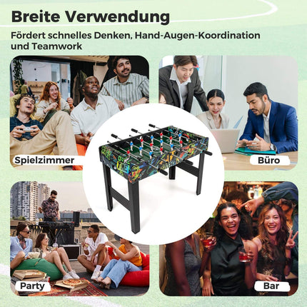 2-in-1 Mini Foosball Table, Detachable Legs, 86cm