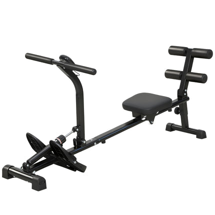 2-in-1 Rowing Machine, Adjustable, LCD Display, Steel Frame