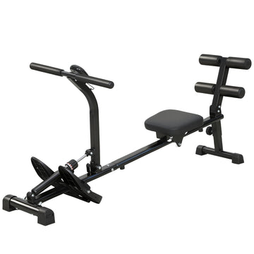 2-in-1 Rowing Machine, Adjustable, LCD Display, Steel Frame