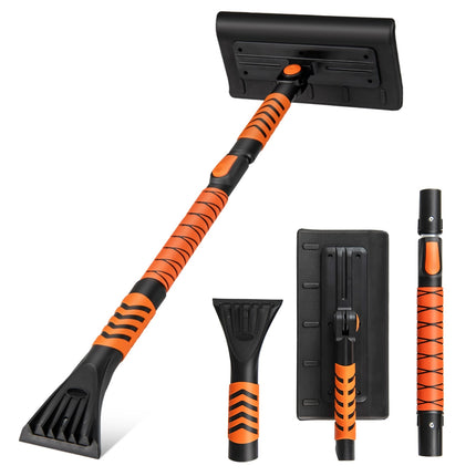 2-in-1 Snow Shovel & Ice Scraper, Adjustable Handle