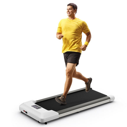 2 in 1 Treadmill Under Desk Walking Pad with LED Display 122 x 53 x 15 cm Gray
