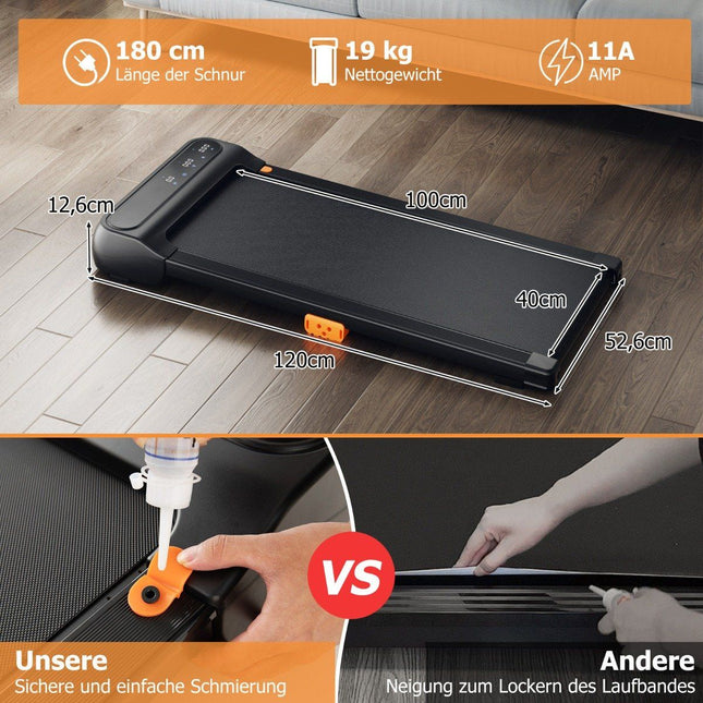 2-in-1 loopband onder het bureau met klokachtige afstandsbediening en LED-display