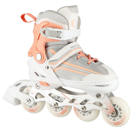 2-in-1 White/Pink Inline & Ice Skates, Size S (29-33)