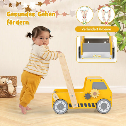 2-in-1 Wooden Baby Walker with Multi-Activity Center Baby Walker Baby Walker