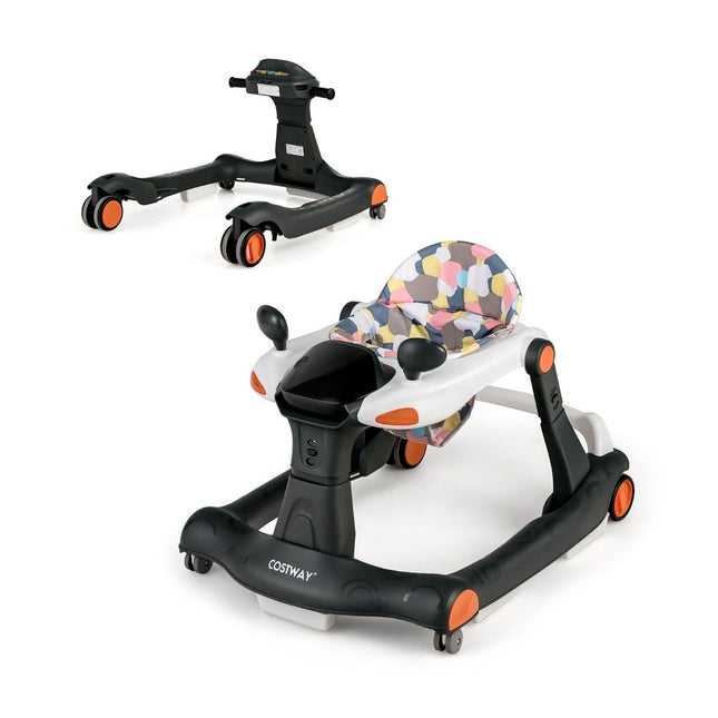 2 in 1 babywalker opvouwbare babywalker zwart