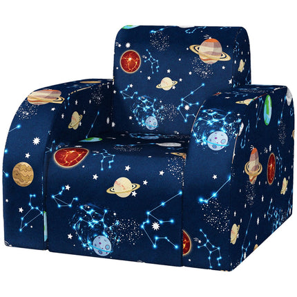 Children's folding sofa chair - horizontal, planetary design