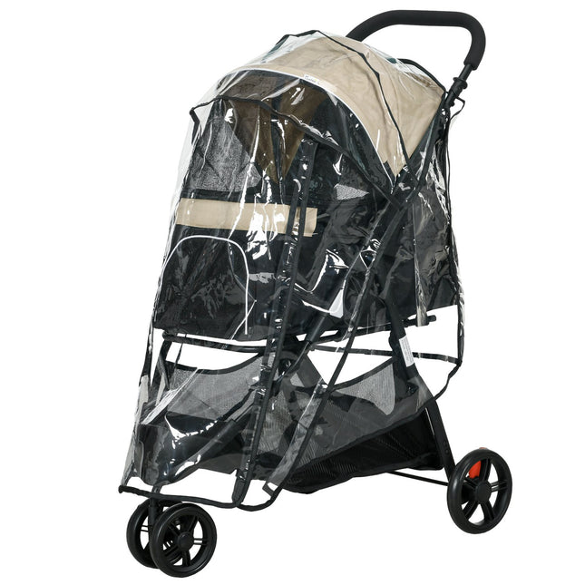 Collapsible 2-in-1 pet stroller with rain cover for cats and dogs up to 10 kg