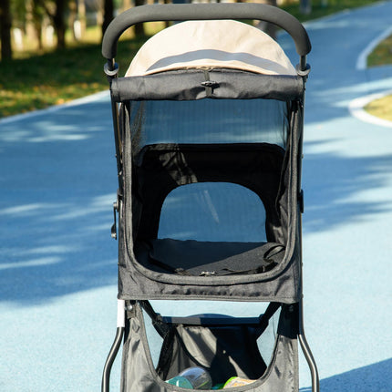 Collapsible 2-in-1 pet stroller with rain cover for cats and dogs up to 10 kg