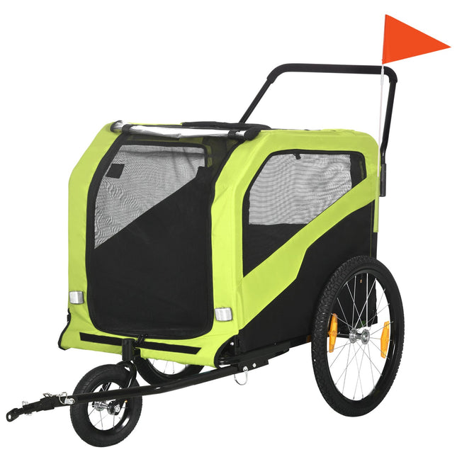 Dog bike stroller & stroller, reflective, 30 kg capacity