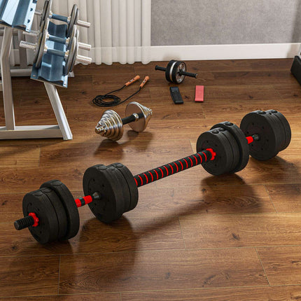 Adjustable Dumbbell & Barbell Set, 20 kg, Customizable Weights