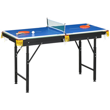 2-in-1 game table - pool and table tennis, adjustable height