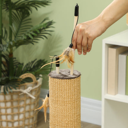 Indoor 78 cm Jute Cat Scratching Post with spring