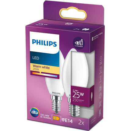 2-pack LED E14 Crown 25W Frost 250lm