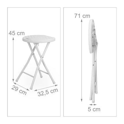 2 pcs. Folding stools in rattan