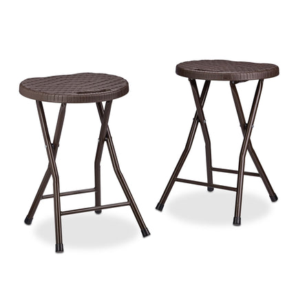 2 pcs. Folding stools in rattan