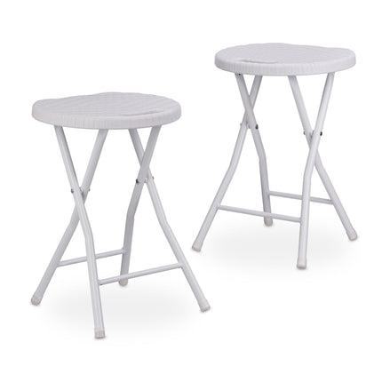 2 pcs. Folding stools in rattan