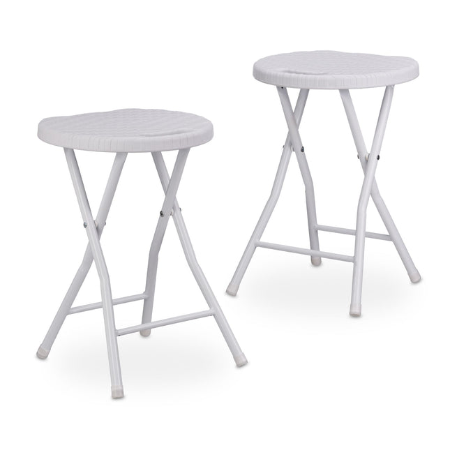 2 stuks opvouwbare krukken van rotan