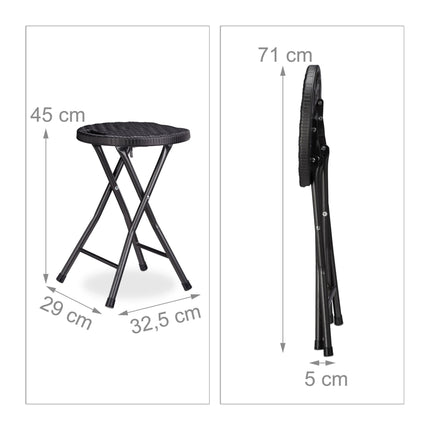 2 pcs. Folding stools in rattan