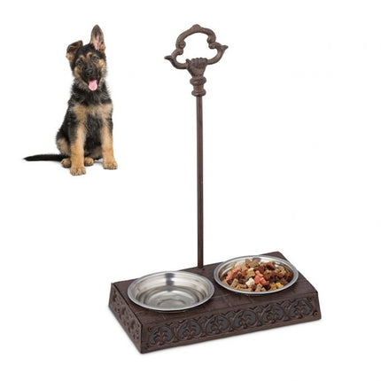 2 pcs. dog food bowls with handles