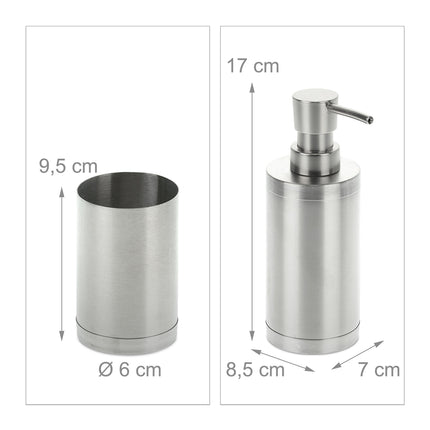 2-piece bathroom set stainless steel
