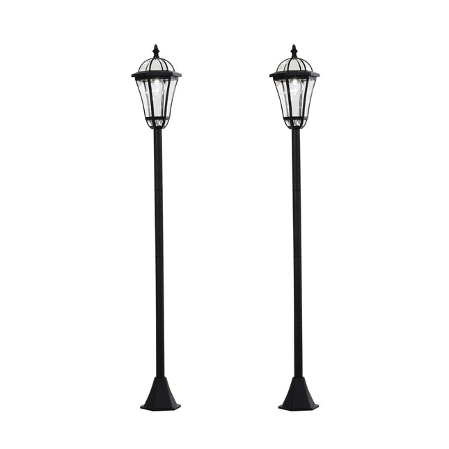 Solar LED Street Light, IP44 Waterproof, Energy Efficient, Black