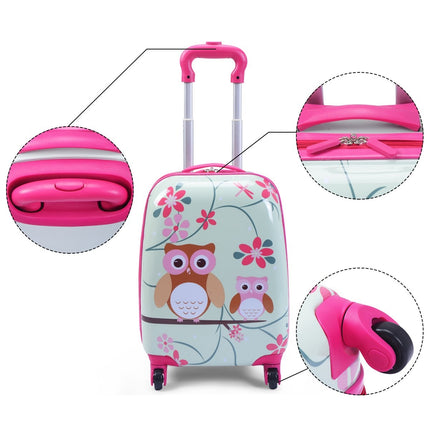 2-piece suitcase set travel luggage 16'' suitcase + 12'' backpack