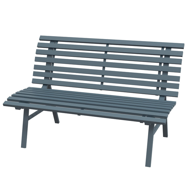 2-seater aluminum garden bench, weatherproof and UV-resistant