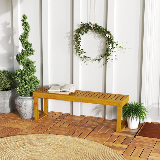 2-seater wooden garden bench, weatherproof, 300 kg capacity