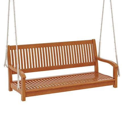 2-seater swing bench up to 360 kg load capacity Veranda swing made of acacia wood