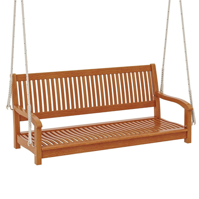 2-seater swing bench up to 360 kg load capacity Veranda swing made of acacia wood