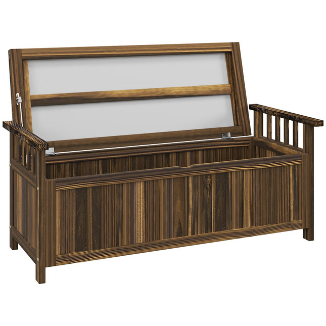 2-seater weatherproof wooden garden bench with storage